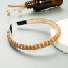 Diadema de cristal con borde fino hecha a mano, estilo coreano, para lavarse la cara, accesorios para el cabello de moda europea y americana, banda para el cabello sencilla