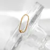 Anel de Aço Titânio com Corrente de Bolinhas Pequenas Design de Nicho Feminino Luxo Acessível Moda de Ponta Anel Personalizado Não Desbota