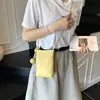 Bolsa para Teléfono Móvil, Bolsa Cuadrada Pequeña, Bolso Pequeño Transfronterizo, Bolso de Mujer, Nuevo Estilo para Viajes de Otoño e Invierno, Bolso Cruzado de Hombro Único Simple y de Moda Multicolor