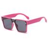 Gafas de sol cuadradas de una sola pieza con montura grande, famosas en Internet, para mujer, estilo retro, amarillas, para conducir, antiultravioleta, para hombre.