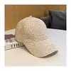 Versão Coreana 2025 Chapéu Viseira com Proteção Solar para Mulheres Viagem ao Ar Livre Versátil Moda Boné de Beisebol Strass Aba Curva Chapéu de Sol