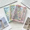 Frete Grátis Caderno com Capa de PVC Transparente com Zíper de Coração a Laser e Adesivos de Estrela, Refilável 6 Furos