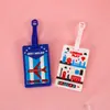 Etiqueta de equipaje de PVC cóncava-convexa con impresión de fábrica, etiqueta de goma con LOGO, pegamento flexible, cubierta de tarjeta de silicona, tarjeta de embarque creativa