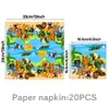 Shan Hai Jing Temática Fiesta de Cumpleaños Vajilla Suministros Platos de Papel Desechables Servilletas de Papel Manteles Banderines Suministros de Decoración