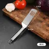 Pala de Cocina de Acero Inoxidable Pala para Bistec Pala para Tortilla Teppanyaki Pala para Queso Pala Dentada Herramienta para Panqueques