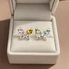 Brincos Borboleta Coloridos Coreanos para Mulheres 2025 Novos Brincos da Moda de Verão Leve Luxo Design de Nicho