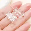 Conto de Fadas Cor Mista 19x12mm Furo Vertical Acrílico Transparente Ursinho Espaçador Miçangas DIY Acessórios de Cabelo Colar Pulseira Acessórios de Joia