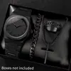 Set de reloj y accesorio para hombre más vendido transfronterizo, sensación de lujo ligero y alta gama, reloj de plástico para hombre, reloj de cuarzo elegante y sencillo