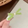 Pasador de Pelo de Cristal con Lazo Moda Coreana para Mujer, Nuevo Clip de Flequillo Lateral de Verano con Sentido de Atmósfera, Pinza de Pato para Cabello Suelto