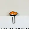 Clipes de papel de borracha macia em PVC de gato e cachorro de desenho animado fofo, material de papelaria criativo para estudantes, clipes de fichário coloridos, marcadores de página para escritório e documentos