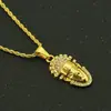 Deseo Joyería nueva y popular de Amazon Hip hop europeo y americano Colgante de retrato tridimensional con diamantes Collar Accesorios para hombre