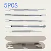 Set de Cuidado de Pies de Acero Inoxidable Transfronterizo Salón de Uñas Tenedor para Piel Muerta Recogedor de Uñas de Doble Cabeza Lima para Pies Herramienta de Exfoliación