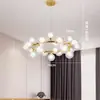 Luminária de Sala de Estar 2025 Novo Modelo Moderna Simples Luxo Leve Nórdica Luminária Pendente de Sala de Jantar Feijão Mágico Celebridade da Internet Luminária de Iluminação de Quarto