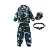 Traje de Camuflaje para Niños Uniforme de Entrenamiento Militar Campamento de Verano de Escuela Primaria y Secundaria Cinturón Niños y Niñas Ropa de Otoño Ropa Azul para Actuación