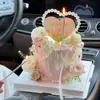 Decoração de Bolo para o Dia dos Namorados Chinês de 2025 Ornato Borboleta Sinfonia Pérola Amor Feriado Feliz Acessórios Plug-in