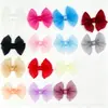Laço de organza transparente, laço feito à mão, acessório de cabelo, lembrancinha de festa, acessório de decoração para embalagem de bolo, material de embalagem
