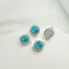 Colgante chapado exquisito retro ojo de gato de diamante multicolor hecho a mano DIY collar colgante pendientes pendientes accesorios