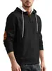 Moletom Casual com Capuz Jacquard Cor Sólida Bordado Esportivo Espessado Outono e Inverno para Homens - Amazon Europeia e Americana Transfronteiriça