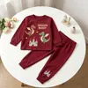 Amazon Ropa Interior Infantil Primavera, Otoño e Invierno Ropa Infantil Ropa de Casa Niños y Niñas Set de Dinosaurios Pijama de Dos Piezas Venta al por Mayor