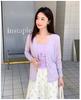 Cardigan de Proteção Solar Novo Lyocell Tencel Primavera/Verão 2026 para Mulheres, Peça de Roupa Externa Fina, Top Tricotado Estilo Preguiçoso, Camisa para Ar Condicionado