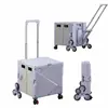 Carrito de Compras Plegable, Carrito de Compras, Carrito Multifuncional, Carrito de Supermercado, Escalera Portátil, Carrito de Compras Doméstico
