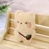 Mochila de Pelúcia Decorativa Urso Pingente de Flor Boneca Decoração Broche Bolsa Acessórios para Bonecas DIY Urso