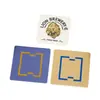 Porta-copos de papel absorvente criativos feitos sob medida para restaurantes e bares, jogos americanos quadrados isolantes, porta-copos de papel personalizados para leite, café e chá