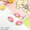 Rosa Barbie Liga de Cerâmica Acrílico Contas Pintadas à Mão Contas de Arroz Pulseira DIY Acessórios de Joias Feitos à Mão