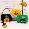 Nova Bolsa de Abóbora de Veludo Desenho Animado de Halloween, Sacola de Doces Infantil, Bolsa de Presente Portátil, Suprimentos de Decoração para Atmosfera de Festa