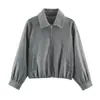 Ropa de mujer transfronteriza 2026 Moda europea y americana casual simple de corte holgado con cremallera chaqueta softshell para mujer F612777