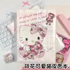Caderno de Couro A5 Gatinho Floral Fofo com Páginas Ilustradas em Cores, Diário Cartoon, Bloco de Notas de Couro, Caderno Pautado