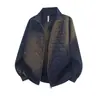 Sudadera de estilo americano con diseño de rombos y burbujas para hombre, Nueva colección Otoño 2026, Talla Grande, Marca de Tendencia, Holgada, Cuello Alto, Chaqueta Casual