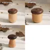 Caja de Palillos Creativa Retro de Madera Maciza con Forma de Hongo Personalizada para el Hogar Madera de Nogal de Aspecto Elevado Adornos Chinos Exquisitos y Lindos