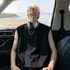 Chaleco sin mangas estilo americano para hombre, marca de moda de verano, elegante y fresco, camiseta sin mangas de cuello redondo resistente, camiseta de manga corta de corte holgado