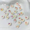 Acessórios para Nail Art Diamante Aurora Mocha Quadrado Gordo Fundo Pontudo Cor Macaron Cor Doce Acessórios Diamante para Nail Art de Vidro Atacado