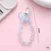 Miçangas como Joias Novo Brilhante Pequena Flor com Miçangas Laser Borboleta Chaveiro Cabeça de Menina Capa de Fone de Ouvido Corrente de Miçangas Colorida Decorativa