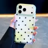 Funda para teléfono móvil de lunares degradados adecuada para Apple 18 Pro Max, iPhone 17 Pro, simple 16P con correa de mano, 15 estilo coreano
