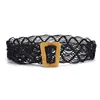 Cinturón de Cuerda de Cera Retro Procesada, Tejido a Mano Puro para Mujer, Decorativo para Vestido, Versátil Estilo Étnico Cinturón de Cuerda para Cintura