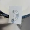 Clip magnético para osso da orelha sem furo cravejado com zircônia prego magnético para osso da orelha prego flash verme de ouvido pedra absorvente de ferro prego verme de ouvido feminino atacado