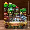 Fuente de Roca Cascada Pecera Rueda Giratoria de la Fortuna Circulación de Agua Abierta Regalo Adorno de Montaña para Sala de Estar