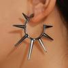 Amazon Fashion Transfronteiriço Gótico Artesanal Espinhos Coração e Cruz Pingente Pendente Rebite Brincos Punk Femininos