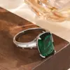 Anillo Cuadrado de Cobre con Circonita para el Día de San Valentín, Transfronterizo, Simple y Elegante, Anillo de Lujo Ligero de Moda y Tendencia, Venta al por Mayor
