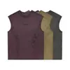 Selección del personal Verano Nuevo Resistente Lavado Retro Chaleco de Baloncesto para Hombre Cuello Redondo Transpirable Deportivo Sin Mangas Camiseta T97