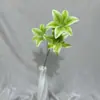 Três-cabeça 3D lírio simulação flor mobiliário de mesa decoração de casa casamento casamento auditório decoração paisagismo arranjo de flores atacado
