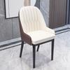 Silla de comedor de lujo nórdica ligera, informal, para el hogar, con respaldo de maquillaje sencillo, moderna silla de hotel, mesa y silla de comedor de hierro.