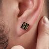 Nuevos pendientes de perforación para hombre de acero inoxidable con diseño de calavera fundida, geométricos, de tendencia retro, pendientes individuales