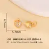 Estilo de Lujo Ligero Plata de Ley 925 Chapado en Oro Completo Diamante Corazón Circonita Forma de Corazón Colgante Colgante Original DIY Accesorios para Pulsera de Cristal