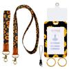 Cinta de poliéster gruesa estampado de leopardo leche estampado floral cubierta de tarjeta de inserción junta de funda de teléfono transparente de PVC cordón