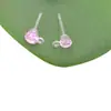Acessórios para Joias de Orelha DIY Estilo Coreano Brincos Simples de Zircônia com Argolas Penduradas Materiais para Brincos de Resina Venda por Atacado