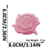 Patch de Bordado de Flor Rosa com Glitter Novo Estilo Patch Floral com Adesivo Termocolante para Decoração de Jaquetas, Sapatos e Malas